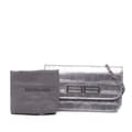 Miniatyrbild 9 av 9: Pre-owned Balenciaga Croc Embossed Lambskin Gossip Wallet on Chain Silver