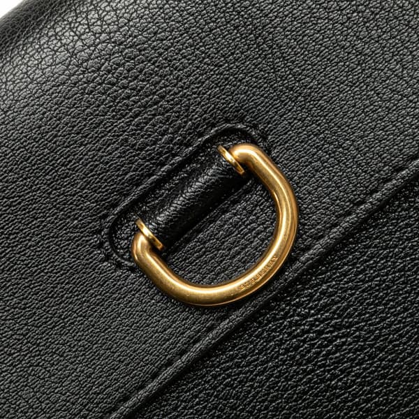 Pre-owned Burberry Leather Hayes D Ring Crossbody Black