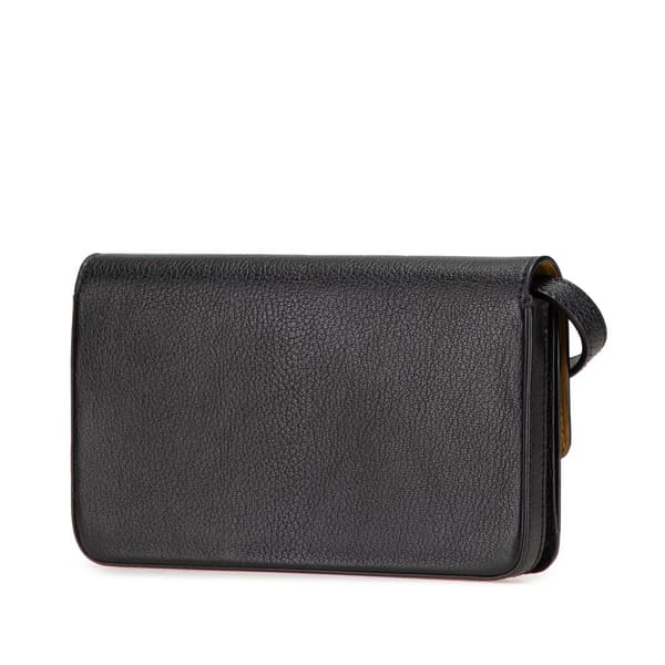 Pre-owned Burberry Leather Hayes D Ring Crossbody Black