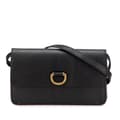 Miniatyrbilde 1 av 10: Pre-owned Burberry Leather Hayes D Ring Crossbody Black