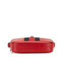 Miniatyrbild 3 av 10: Pre-owned Gucci Leather Animalier Web Disco Crossbody Red