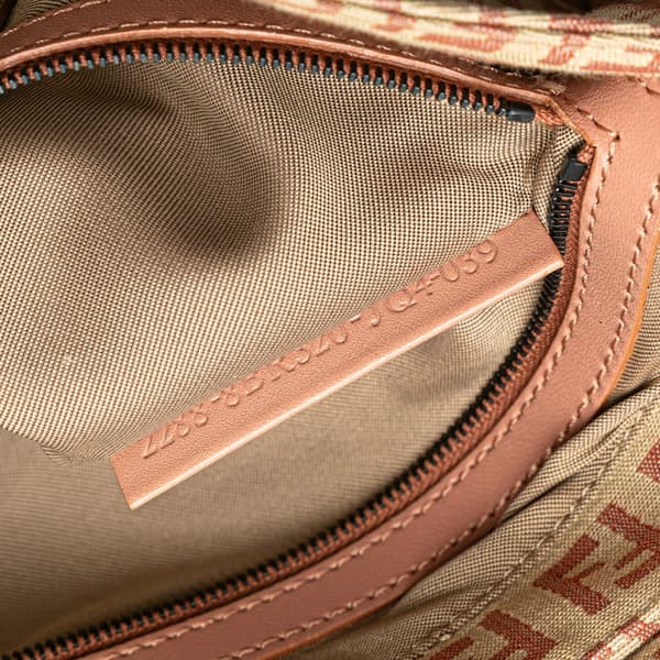 Pre-owned Fendi Zucchino Canvas Crossbody Brown