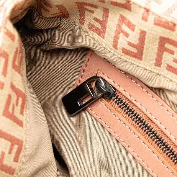 Pre-owned Fendi Zucchino Canvas Crossbody Brown