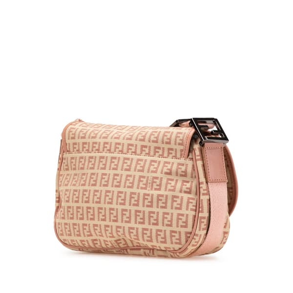 Pre-owned Fendi Zucchino Canvas Crossbody Brown