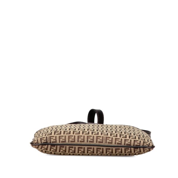 Pre-owned Fendi Zucchino Canvas Crossbody Brown