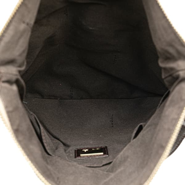 Pre-owned Fendi Zucchino Canvas Crossbody Brown