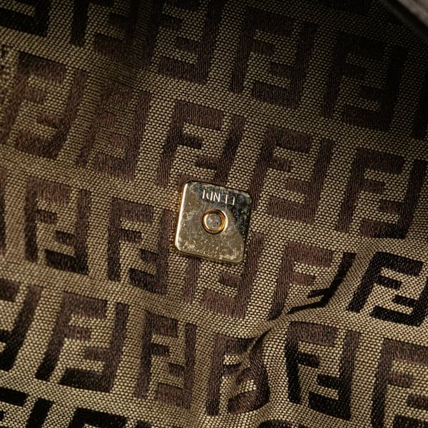Pre-owned Fendi Zucchino Canvas Crossbody Brown