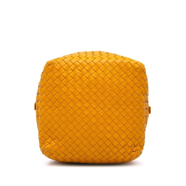 Pre-owned Bottega Veneta Nappa Intrecciato Cube Crossbody Yellow