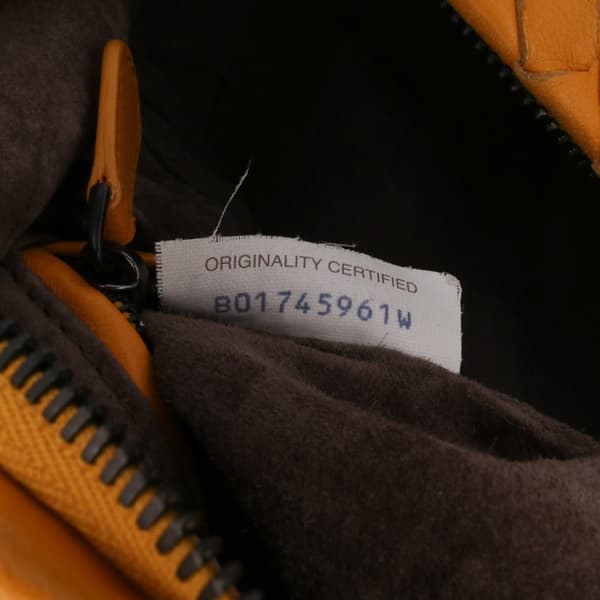 Pre-owned Bottega Veneta Nappa Intrecciato Cube Crossbody Yellow