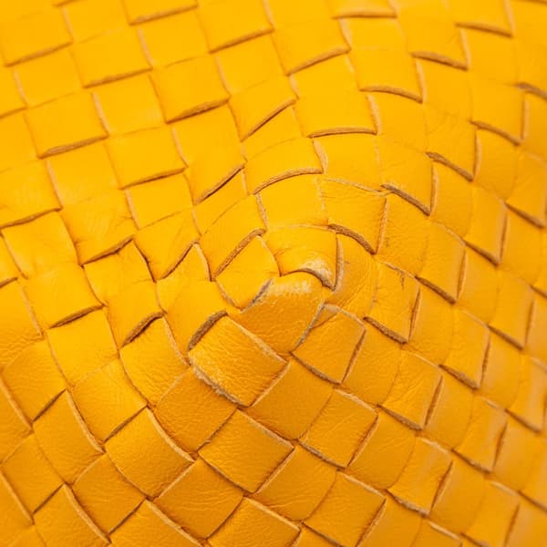 Pre-owned Bottega Veneta Nappa Intrecciato Cube Crossbody Yellow