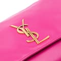 Miniatyrbilde 6 av 10: Pre-owned Saint Laurent Medium Smooth Calfskin and Suede Reversible Kate Crossbody Pink