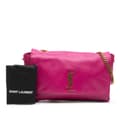 Miniatyrbilde 10 av 10: Pre-owned Saint Laurent Medium Smooth Calfskin and Suede Reversible Kate Crossbody Pink