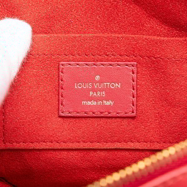 Pre-owned Louis Vuitton Calfskin Embellished New Wave Love Lock Crossbody Red