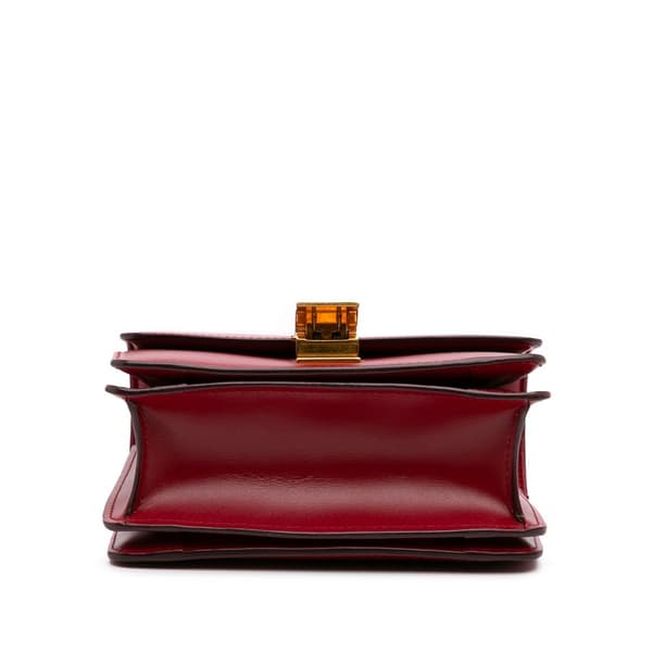 Pre-owned Celine Small Calfskin Classic Box Red