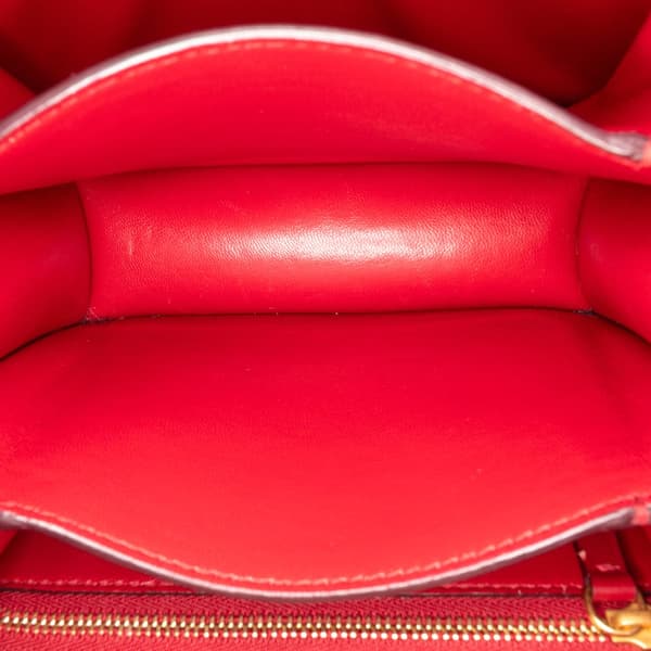 Pre-owned Celine Small Calfskin Classic Box Red