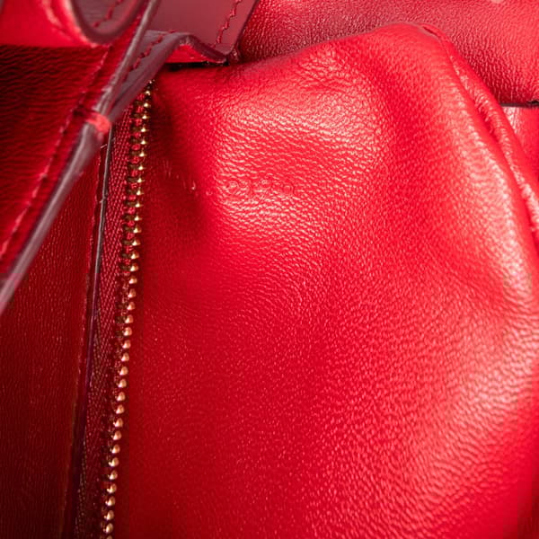 Pre-owned Celine Small Calfskin Classic Box Red