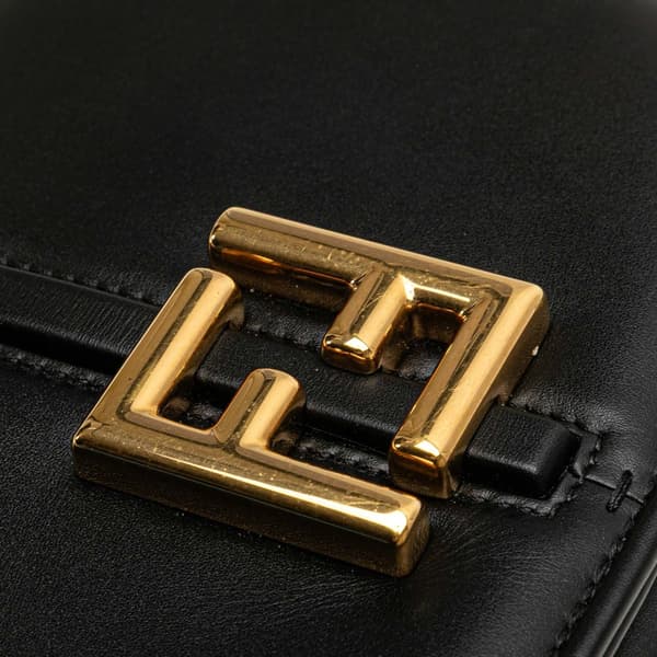 Pre-owned Fendi Mini Leather C mon Crossbody Black