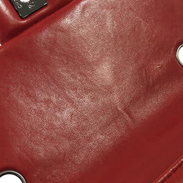 Pre-owned Chanel Mini Rectangular Classic Lambskin Single Flap Red