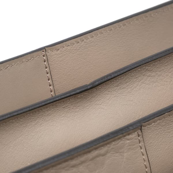 Pre-owned Chloé Medium Calfskin and Suede Faye Crossbody Brown