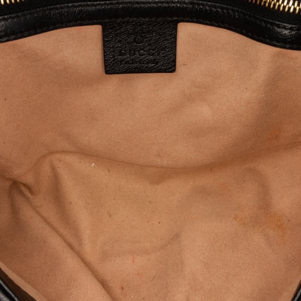 Pre-owned Gucci Small GG Marmont Matelasse Canvas Flap Crossbody Brown
