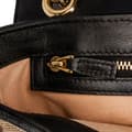 Miniatyrbild 6 av 8: Pre-owned Gucci Small GG Marmont Matelasse Canvas Flap Crossbody Brown