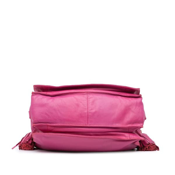 Pre-owned LOEWE Nappa Flamenco Tassel 22 Crossbody Pink