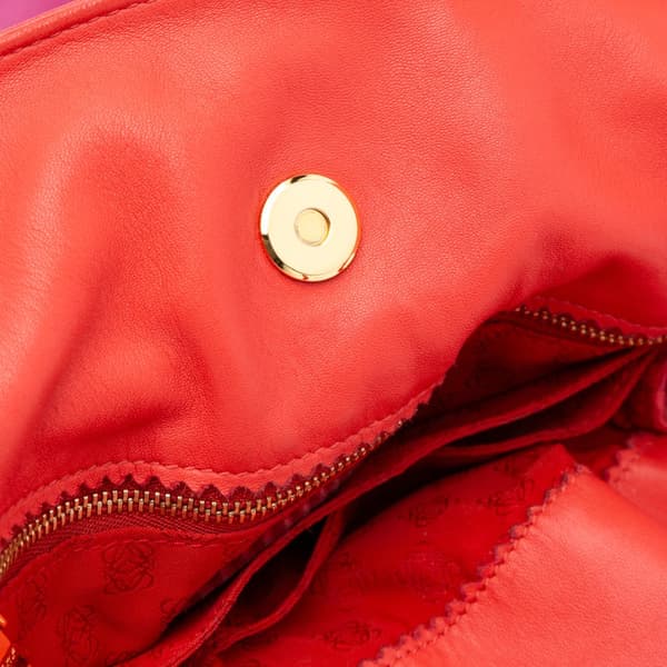 Pre-owned LOEWE Nappa Flamenco Tassel 22 Crossbody Pink
