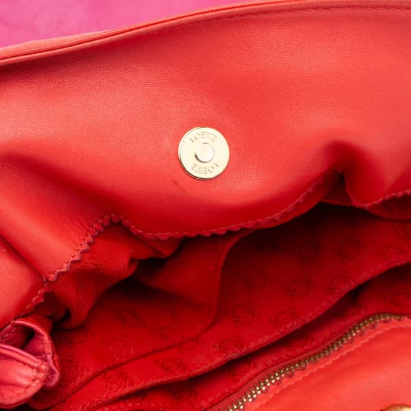 Pre-owned LOEWE Nappa Flamenco Tassel 22 Crossbody Pink