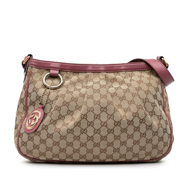 Pre-owned Gucci GG Canvas Sukey Crossbody Brown