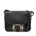 Miniatyrbilde 1 av 7: Pre-owned Burberry Small Haymarket Check Trimmed Leather Dickens Crossbody Black