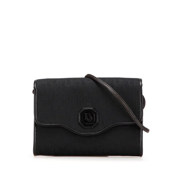 Pre-owned Dior Diorissimo Trotter Canvas Crossbody Black