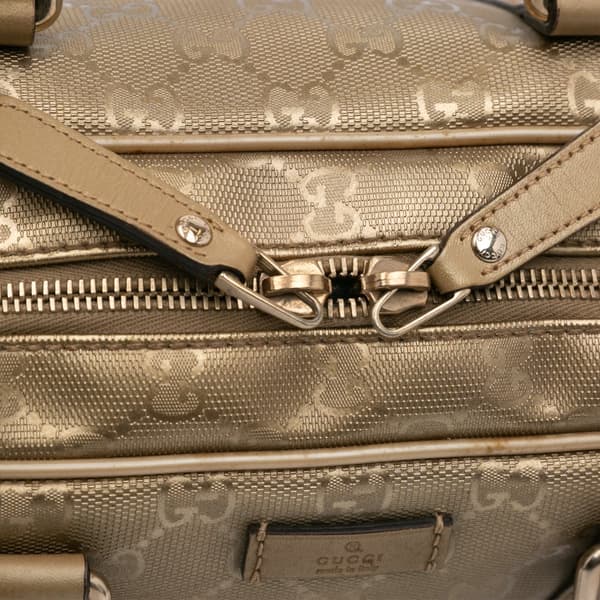 Pre-owned Gucci GG Imprime Business Bag Gold