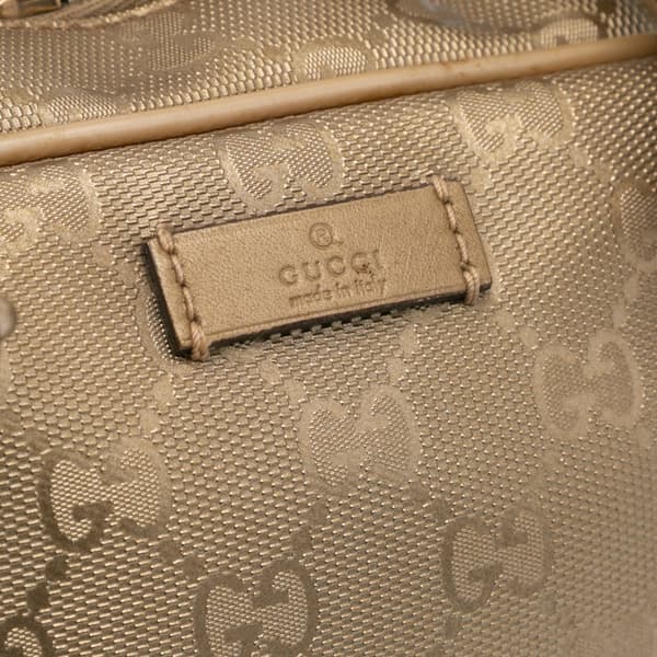 Pre-owned Gucci GG Imprime Business Bag Gold