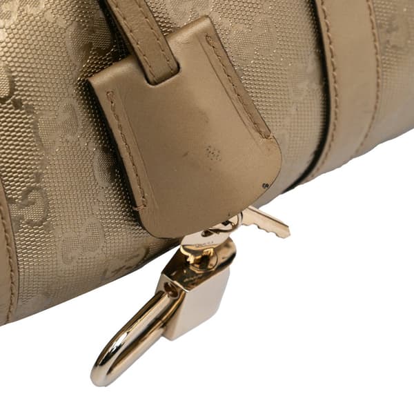 Pre-owned Gucci GG Imprime Business Bag Gold