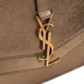 Miniatyrbild 9 av 10: Pre-owned Saint Laurent Medium Metallic Leather Monogram Sulpice Crossbody Brown