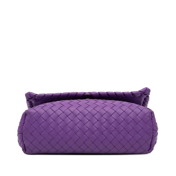 Pre-owned Bottega Veneta Baby Nappa Intrecciato Olimpia Crossbody Purple