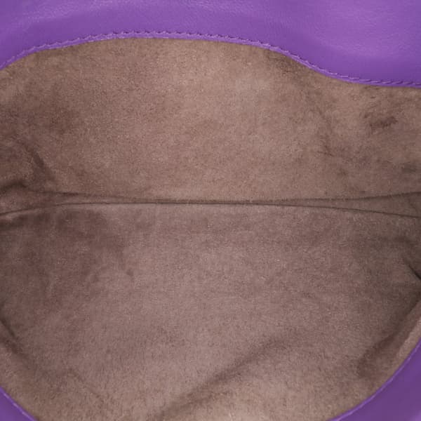 Pre-owned Bottega Veneta Baby Nappa Intrecciato Olimpia Crossbody Purple