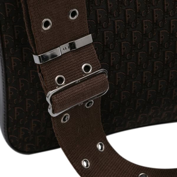 Pre-owned Dior Diorissimo Trotter Canvas Street Chic Crossbody Brown