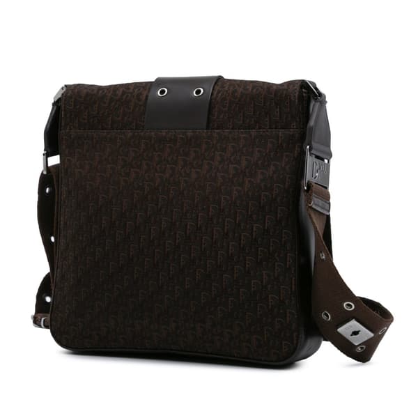 Pre-owned Dior Diorissimo Trotter Canvas Street Chic Crossbody Brown