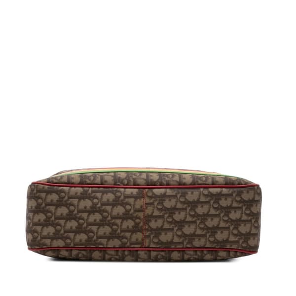 Pre-owned Dior Diorissimo Trotter Coated Canvas Rasta Crossbody Brown