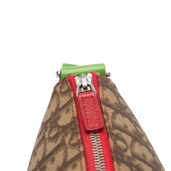 Pre-owned Dior Diorissimo Trotter Coated Canvas Rasta Crossbody Brown