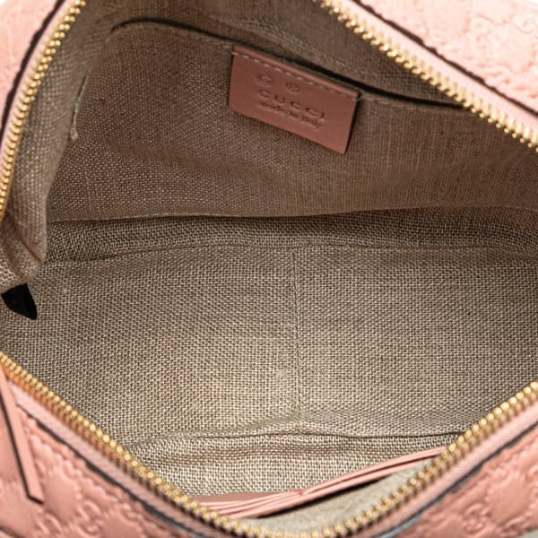 Pre-owned Gucci Microguccissima Bree Crossbody Pink