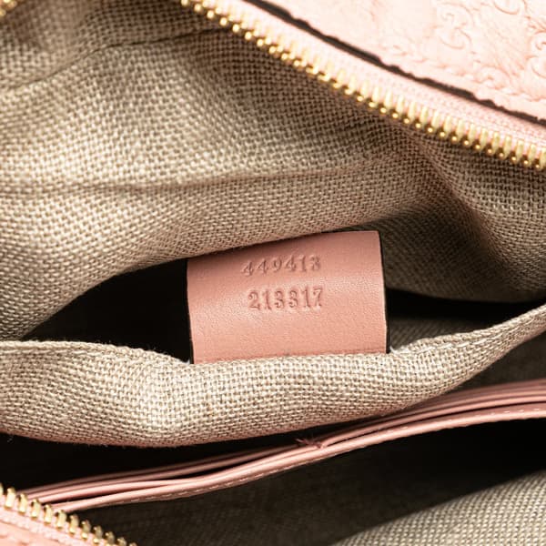 Pre-owned Gucci Microguccissima Bree Crossbody Pink