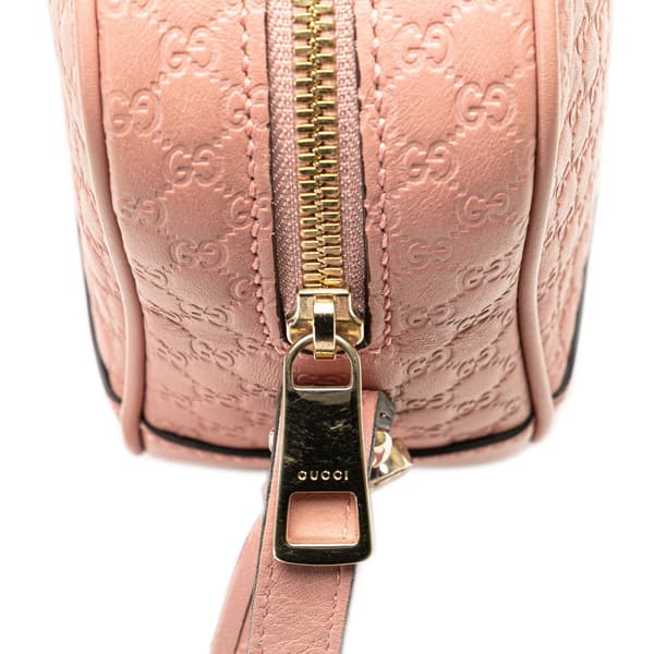 Pre-owned Gucci Microguccissima Bree Crossbody Pink