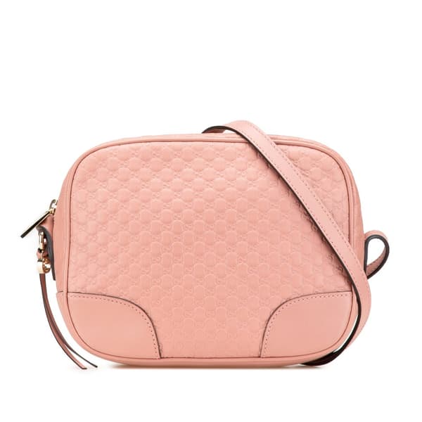 Pre-owned Gucci Microguccissima Bree Crossbody Pink