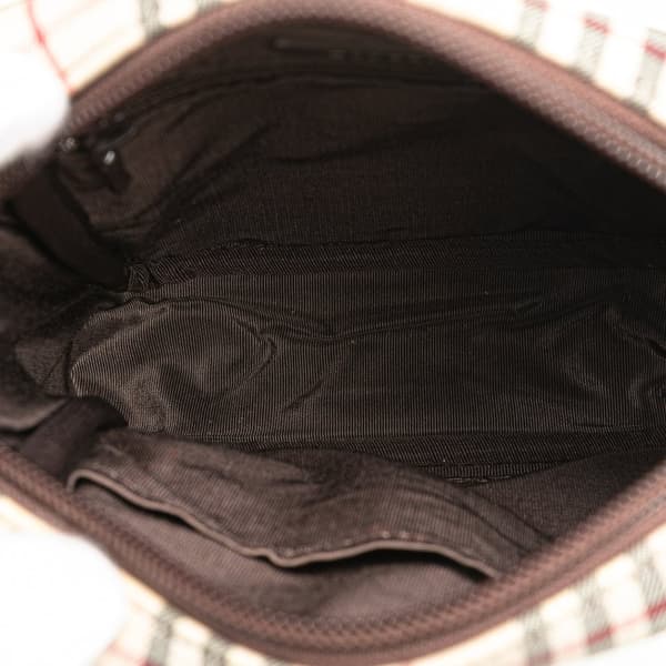 Pre-owned Burberry House Check Canvas Crossbody Brown