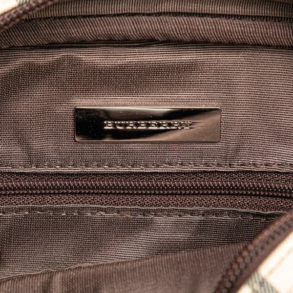 Pre-owned Burberry House Check Canvas Crossbody Brown