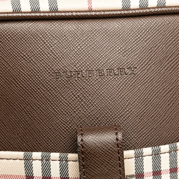 Pre-owned Burberry House Check Canvas Crossbody Brown
