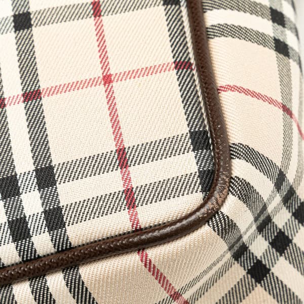 Pre-owned Burberry House Check Canvas Crossbody Brown
