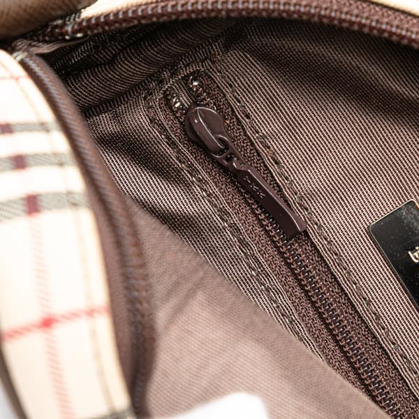Pre-owned Burberry House Check Canvas Crossbody Brown
